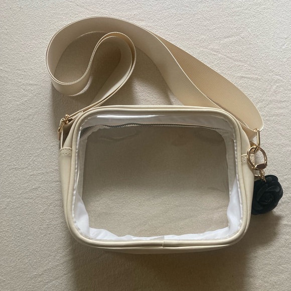 Transparent Cream Crossbody Bag - Picture 3 of 10